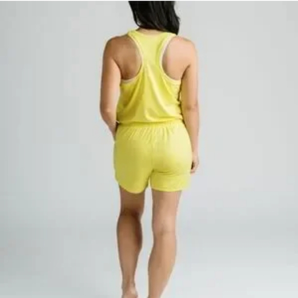 Zyia Lemon Laguna Downtime Athletic Romper Size XS - Picture 2 of 8